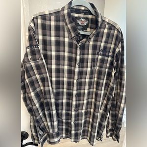 Men’s Harley Davidson long sleeve button down shirt